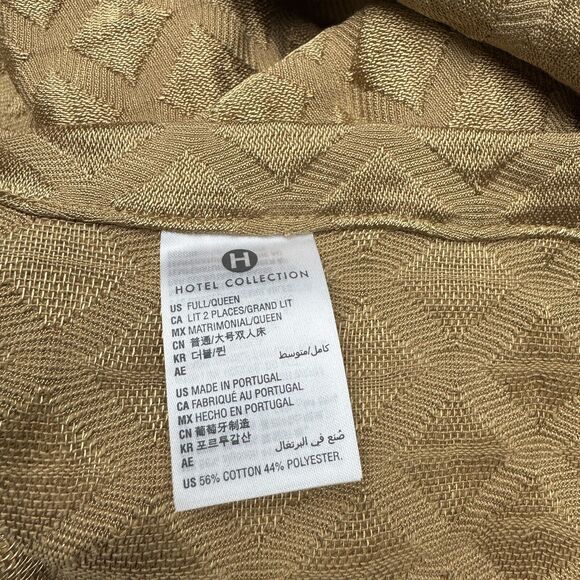 Hotel Collection Luxury Luxe Border Full/ Queen Quilted Coverlet - Picture 2 of 3